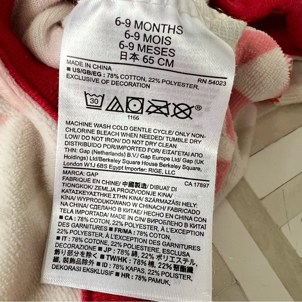 GAP Baby Geometric Velour Footie, 6-9mo